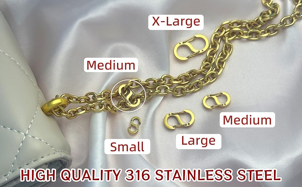 Ofiuny 5Pcs Double Opening Lobster Clasp Necklace Shortener