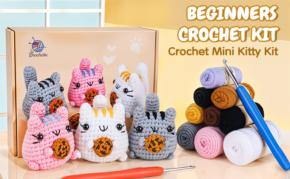 Amazon.com: Crochetta Crochet Kit for Beginner, Crochet Starter Kit ...