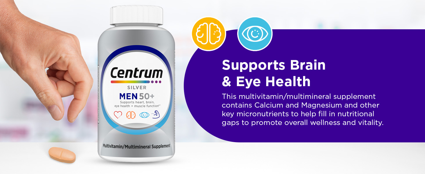 Centrum Silver Men 50+ - Supports Brain &amp; Eye Health