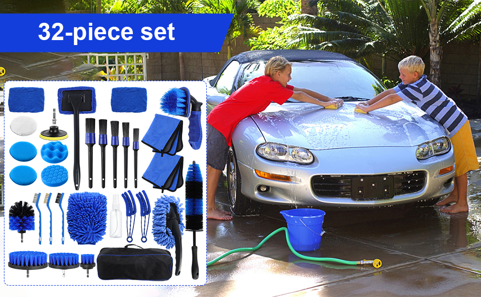 FACULX Car Detailing Kit, 32pcs Car Cleaning Kit Automotive
