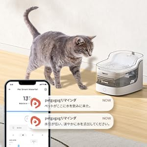 Amazon | PETGUGU 猫用 スマートペット用自動給水器 アプリ付き