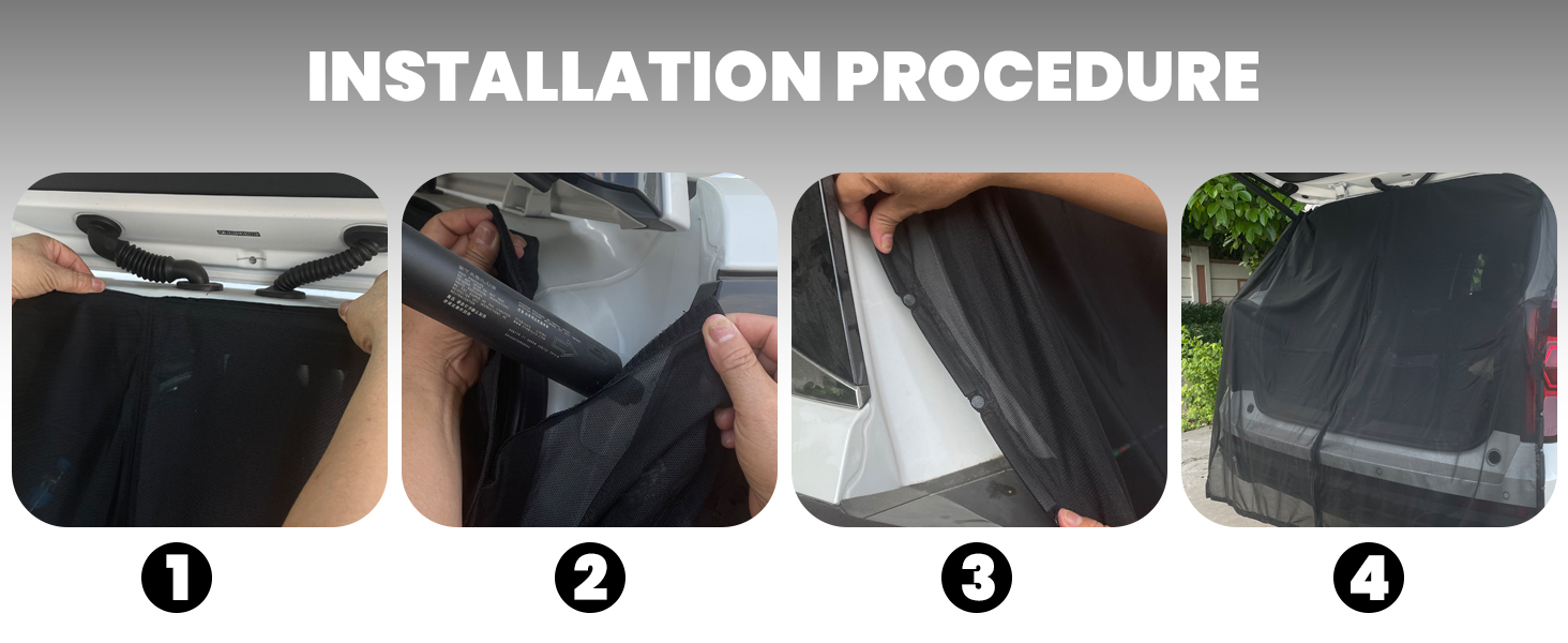 Car Tailgate Mosquito Net for SUV MPV,Quickwolf Car Camping