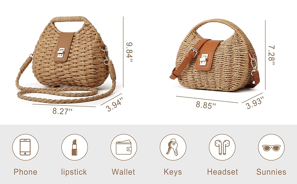 summer hand bag woven purses straw crossbody bags for women straw purses 2025 straw purse crossbody