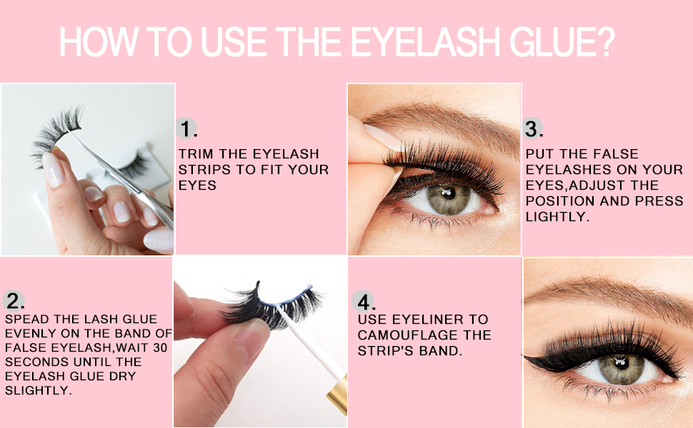 Amazon com 2P Eyelash Glue Clear Lash Glue Strong Eyelash Glue for