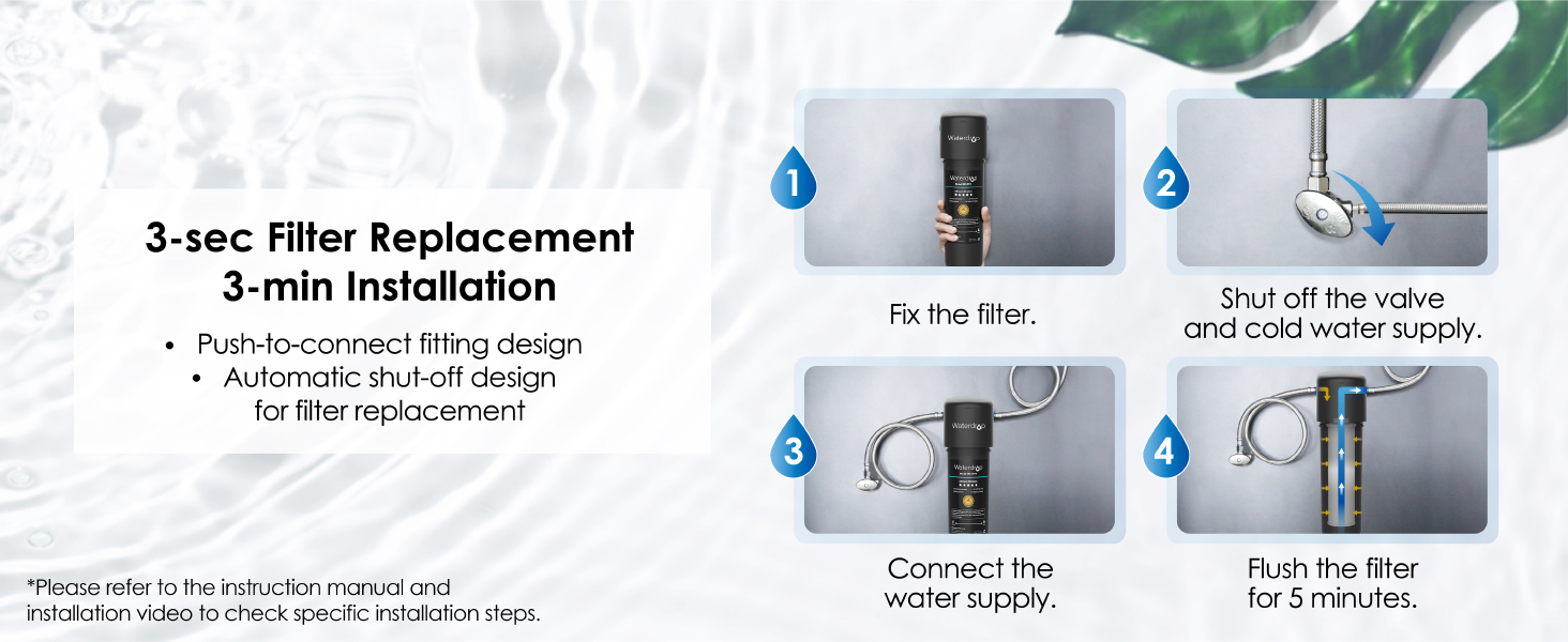 Waterdrop 10UA Under Sink Water Filter System, Reduces PFAS, PFOA/PFOS, Lead, Chlorine, Bad