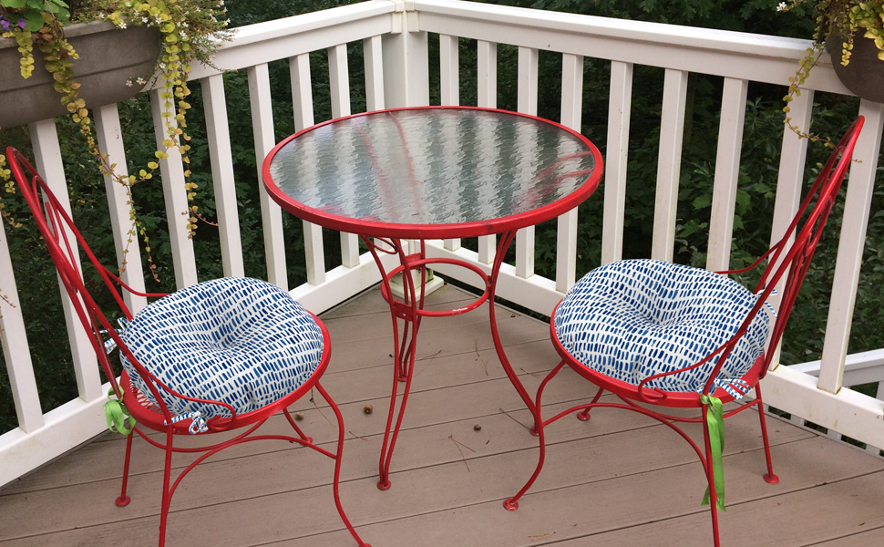 LVTXIII outdoor round bistro cushion, patio seat cushion for home and garden decoration 2 pack