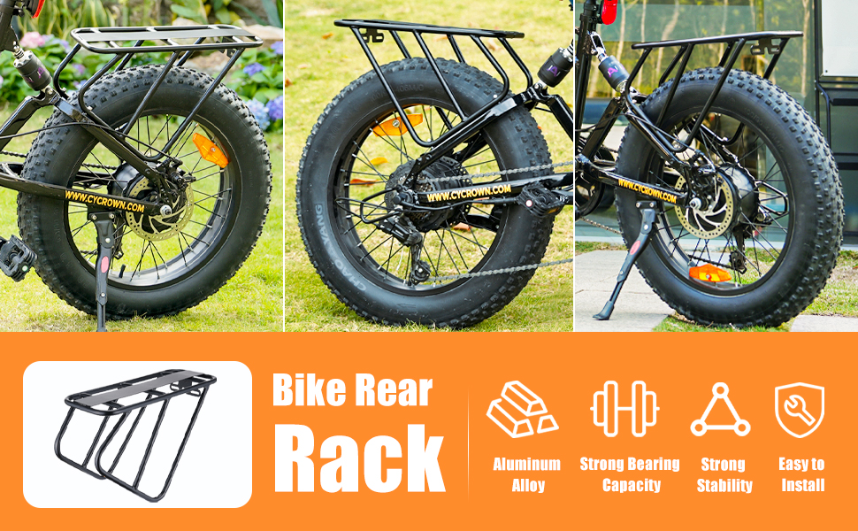 Bike Rear Rack Bike Cargo Rack, Aluminum Alloy Luggage