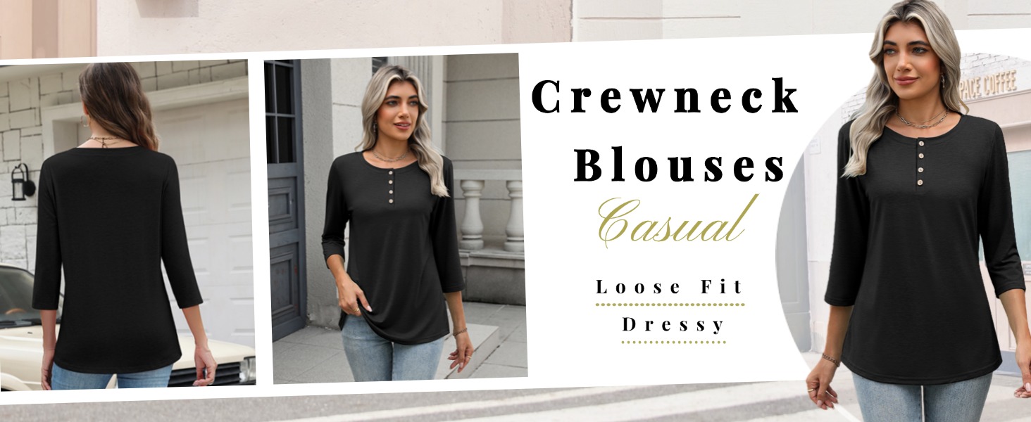 Crewneck Blouses