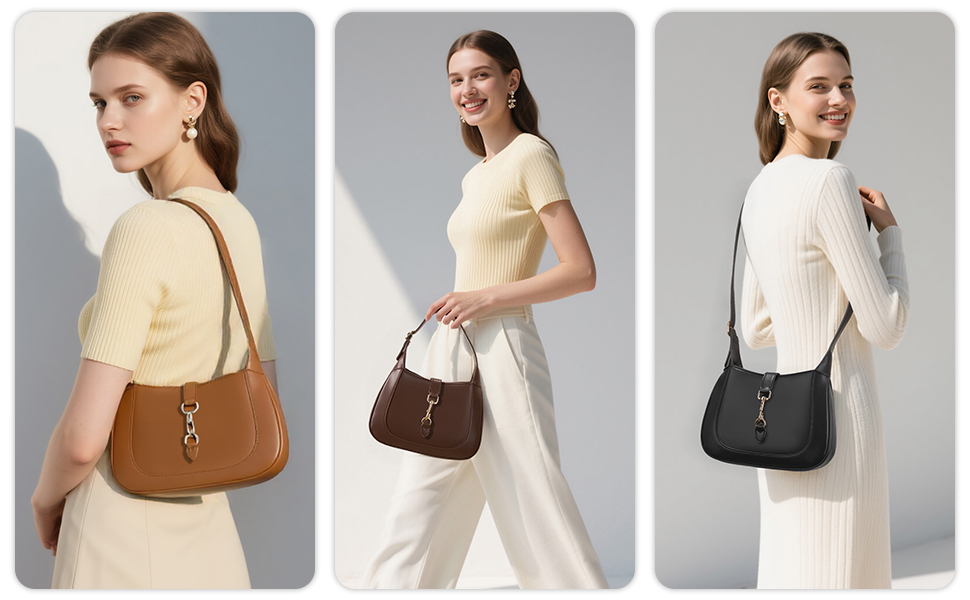 keyli brown purse vegan leather handbags leather shoulder bag cute purse  bottega bag dark purse