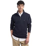 Tommy Hilfiger Men's Long Sleeve Fleece Quarter Zip Pullover Sweatshirt