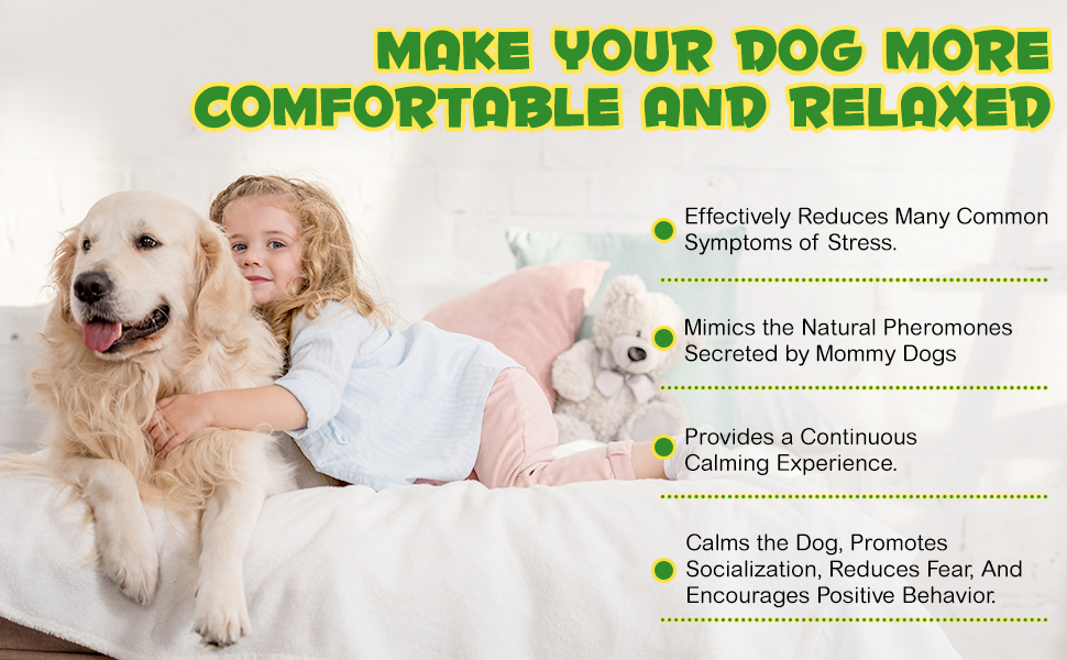 VFjVlVdG Calming Diffuser for Dogs & Cats, Pheromones Diffuser Anxiety Relief Diffuser with 30 Day Refill - Comfort, Calming and Relax Anxious Dog and Other Problematic Behaviors| 48 ml (Cats) 13 dog pheromone calming diffuser