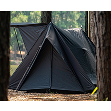 STOVEHUT Black Lightweight Shelter with Two Tarp Poles and Two Tent Poles
