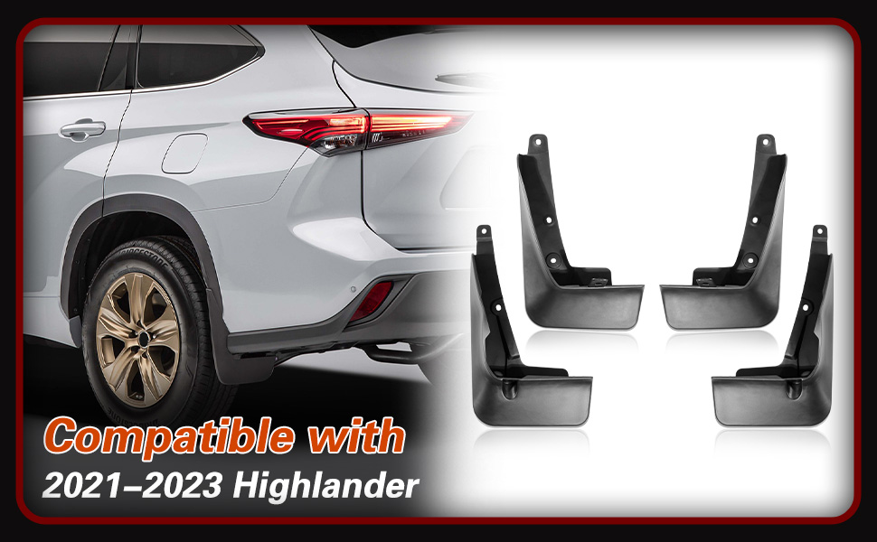 Amazon.com: Hbzxqp 2021 Highlander Mud Flaps Mud Guards