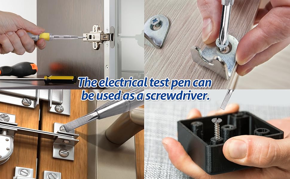 Eightwood Pen Electric Tester Voltage Detector Mains Tester Screwdriver