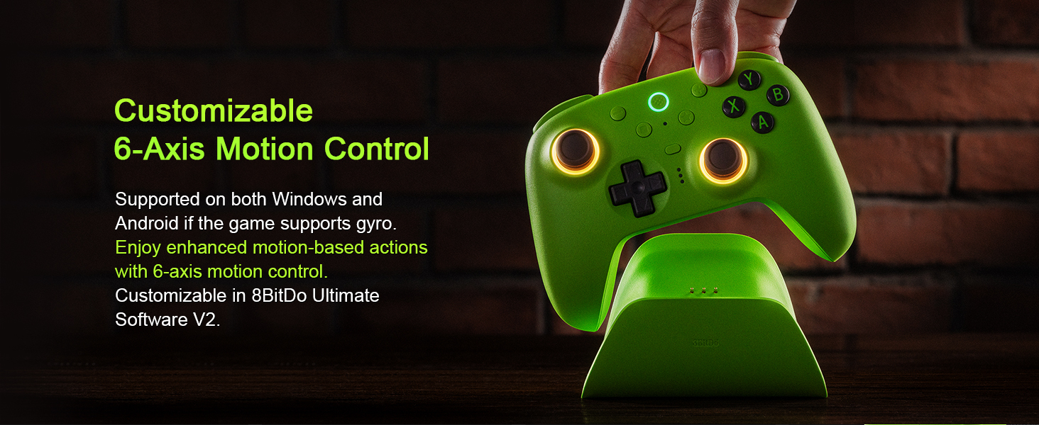 8BitDo Ultimate 2 Wireless Controller for Windows & Android, TMR joysticks