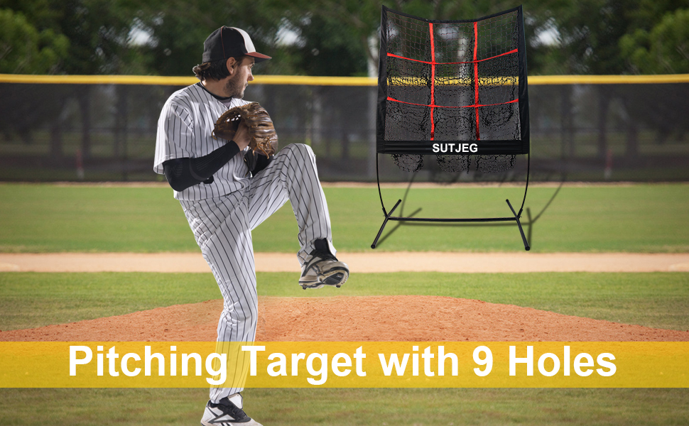 SUTJEG Baseball Nets for Batting and Pitching,Baseball