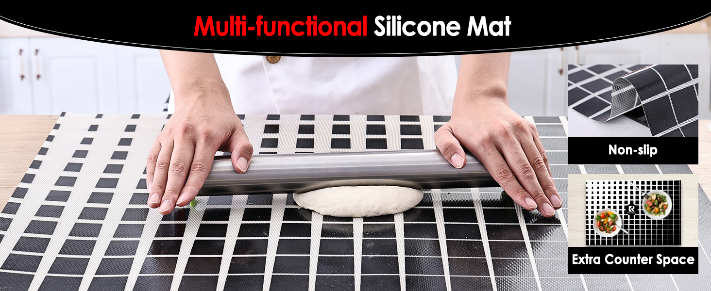 KitchenRaku Large Induction Hob Protector Mat 78x52cm, Silicone