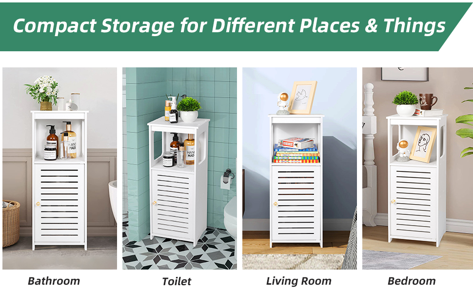 Small Bathroom storage Free Standing Floor