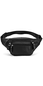 Leather Waist Bag Multiple Pockets