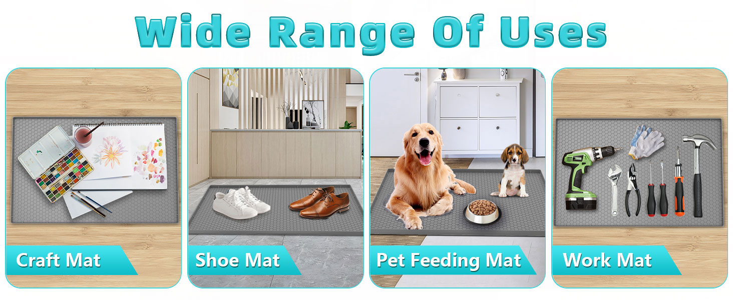 PoYang Under The Sink Mat 31" x 22" Silicone Under Sink