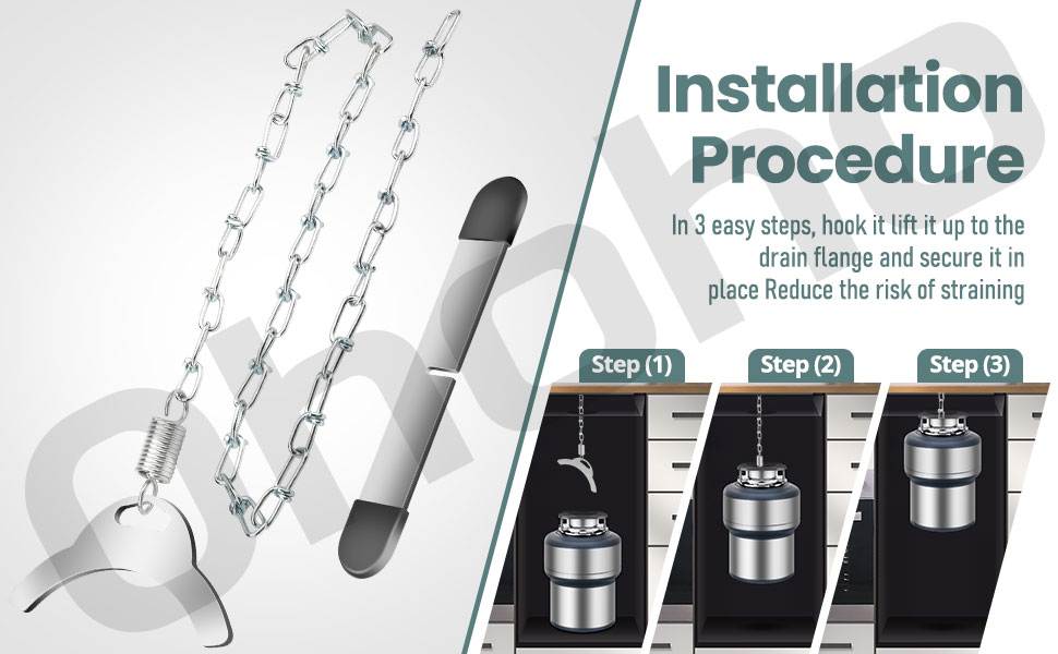 Garbage Disposal Installation Tool for Incinerator, KUPPET, Whirlaway