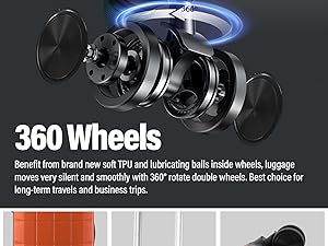 Dual Spinner Wheels for every surface  large cabin medium xl