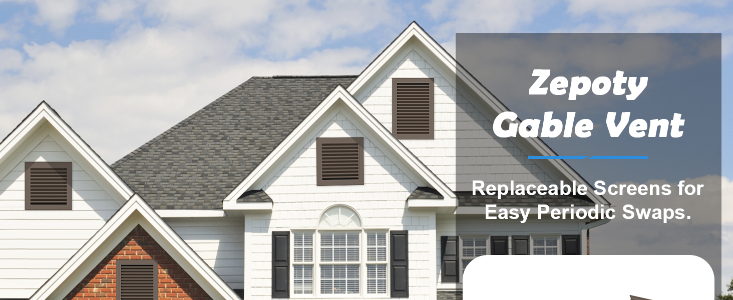 Zepoty 12" X 18" Gable Vent Premium Aluminum, Sturdy & Stylish Shed