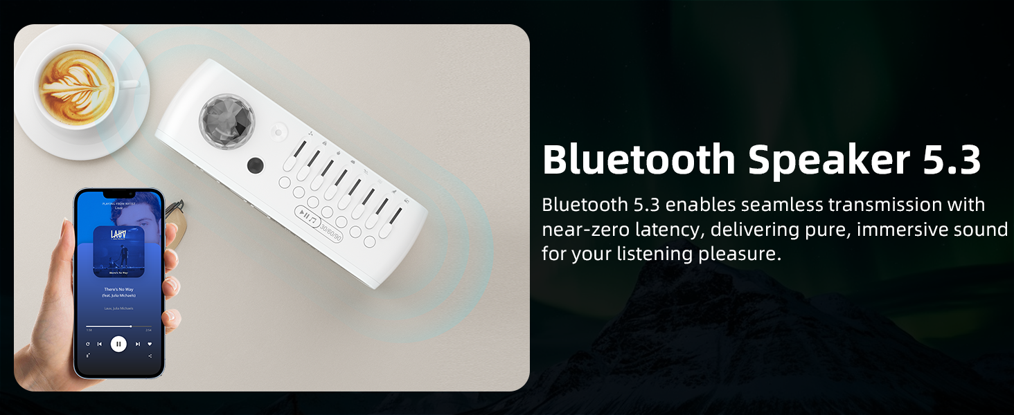 VOILEIPAGI White Noise Sound Machine with Nightlight &amp; Alarm Clock