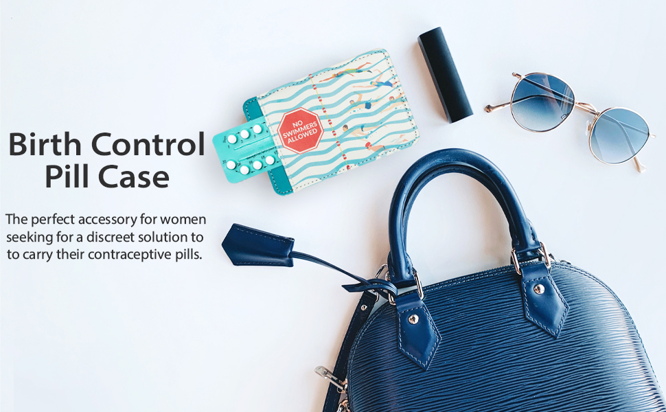 Primo Lines Birth Control Pill Case Cute Birth Control