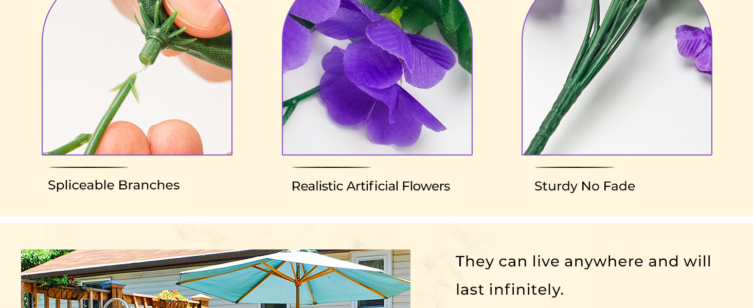 Der Rose 2 Packs Fake Hanging Plants Art... 15 Fake Plants