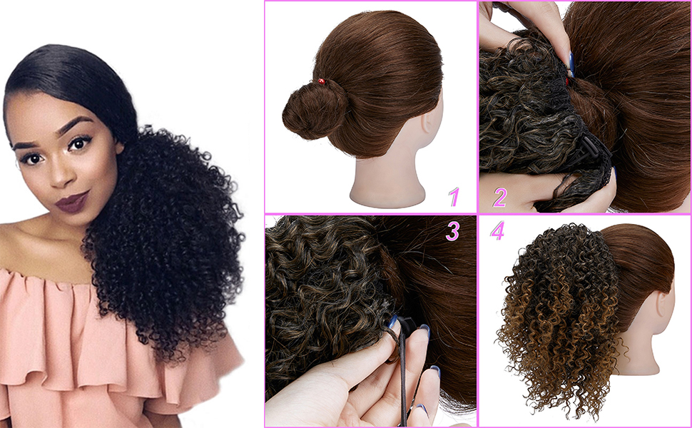 drawstring ponytail extension