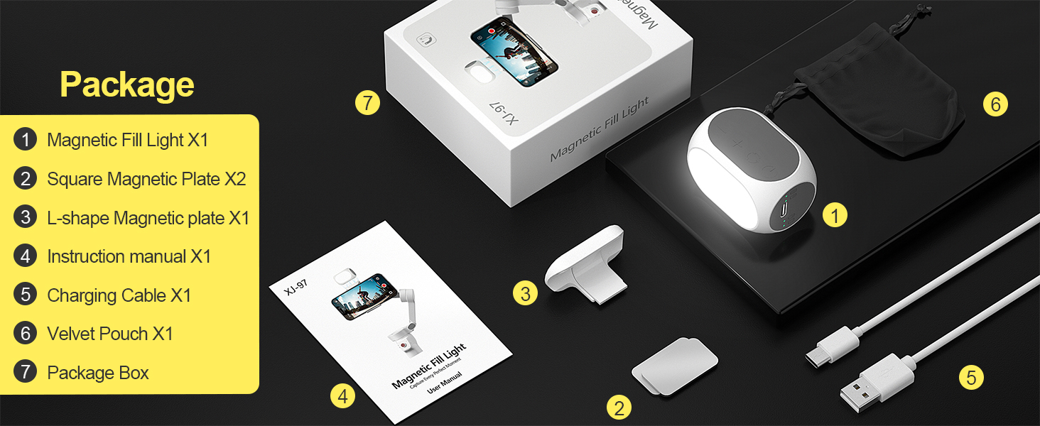 Magnetic selfie light