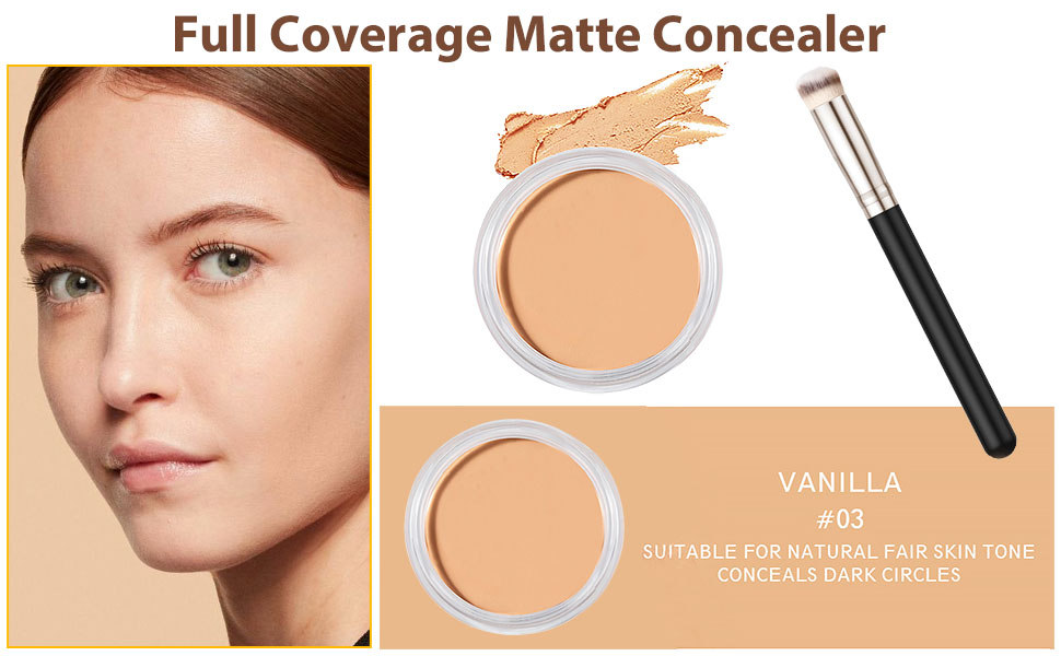 Kaely under Eye Brightener,Conceal Brighten Dark Circles,Cream Pot Full Coverage Concealer Palette
