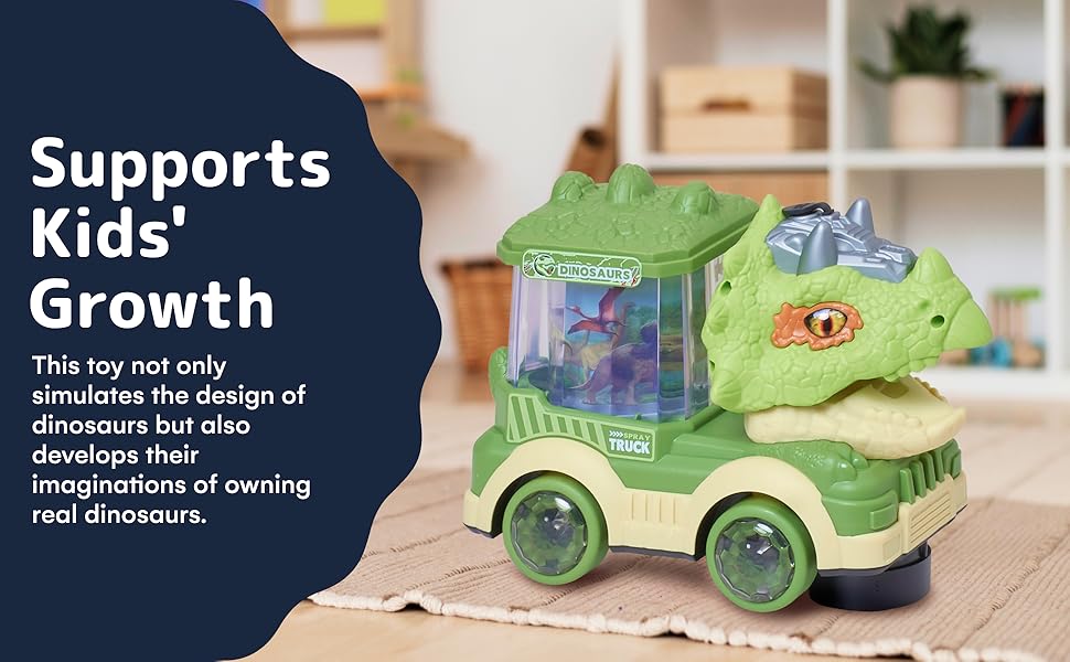 Amazon.com: PREXTEX Dinosaur Truck Toy - Light Up Dino Truck