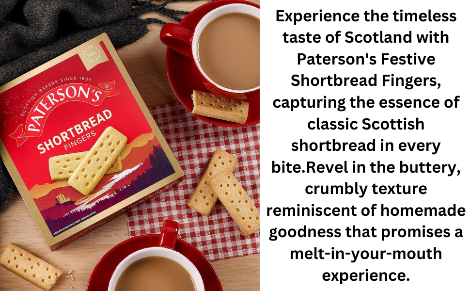 Cookies Sweet Paterson's Festive Shortbread Fingers Pack Of 3 Delicious Festive Scottish Cookies