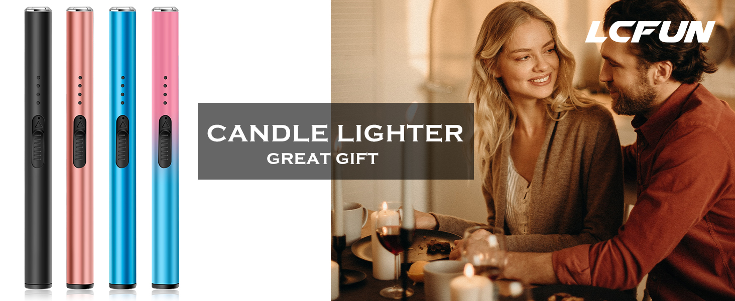 LcFun Electric Candle Lighter 2 Pack USB C Rechargeable Lighters Plasma Arc Lighter