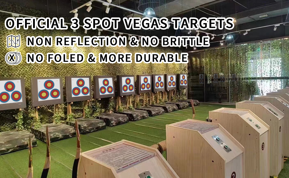 THREE ARCHERS 3 SPOT Vegas Targets Face 30pcs Archery