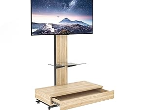 Amazon.co.jp: テレビスタンド キャスター付きTVスタンド ハイ