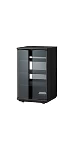 Amazon | ハヤミ工産 オーディオラック ガラス扉付き 棚板4枚付属