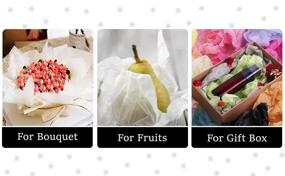 AKAR Acid Free White Tissue Paper 100 Sheets for Gift Wrapping, 50x75 cm Large Boxes Packing