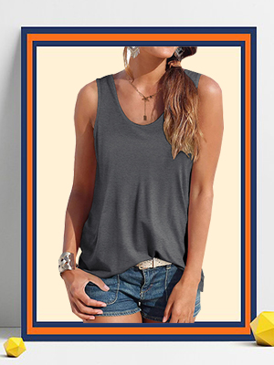 grey tank top