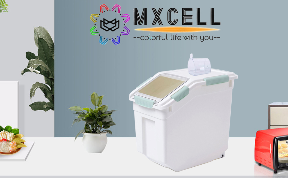 MXCELL Pet Grain Storage Barrels Sealed Bucket for Cat Dog