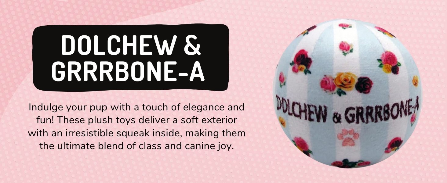 Chewy Vuiton plush, Sniffany &; Co. toy, Hairmes squeaky, Gucchewi bone, Cartiarf pet toy, luxe