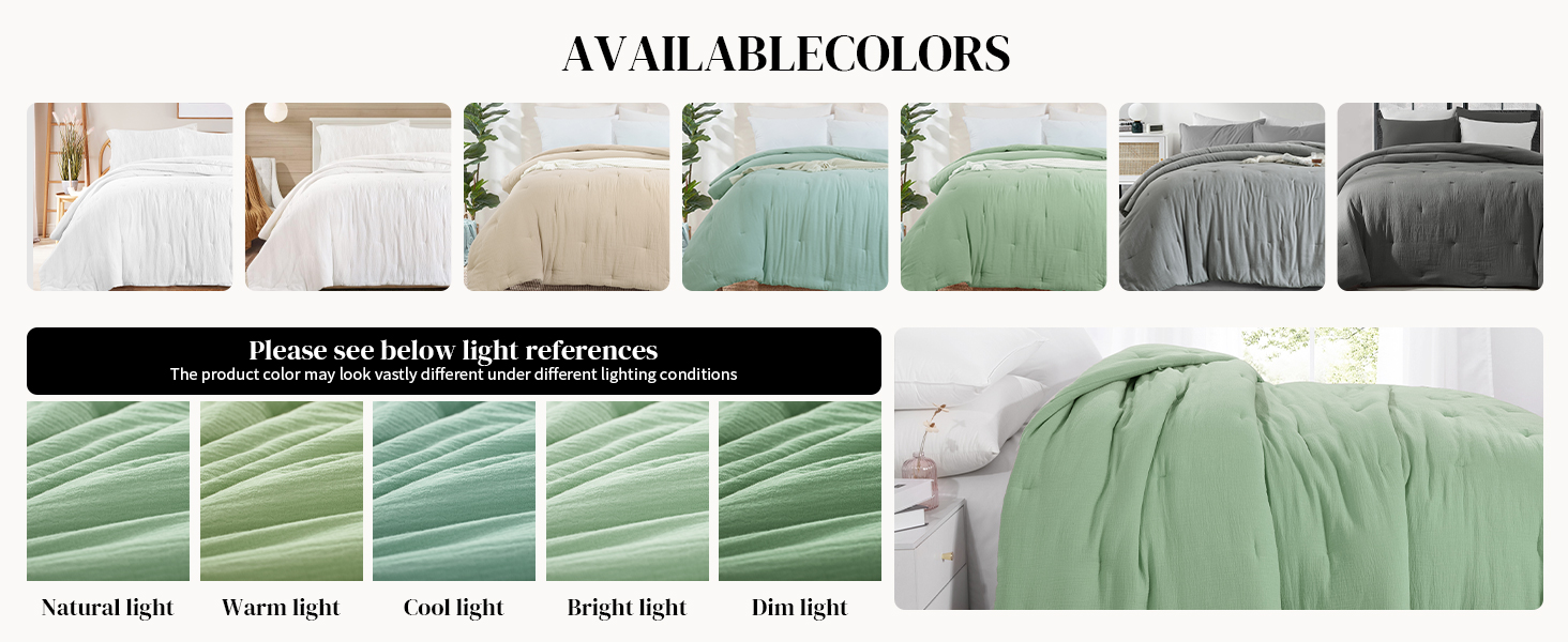 HOMBYS 100% Cotton Muslin Oversized King Comforter for Summer Use, Lightweight and Breathable Down Alternative Soft G 7151c0e5 3247 4a46 Aa5a 23cac5a6b917. CR0,0,1464,600 PT0 SX1464 V1