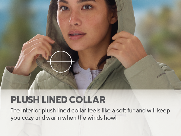 Plush hood and collar lined