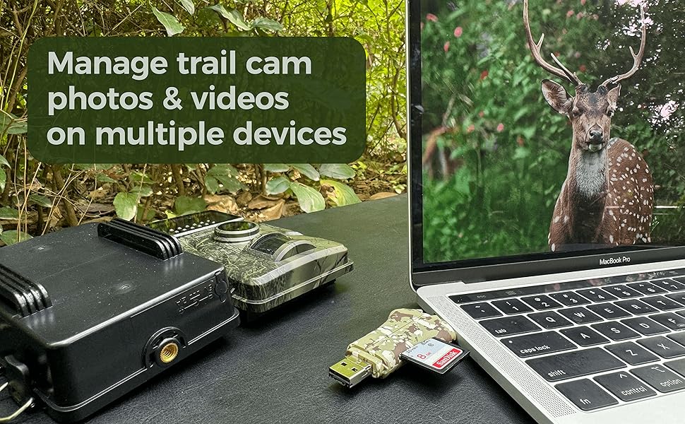 Kisumi Trail Camera Viewer, Game Camera SD Card Viewer for Hunters to View Pictures