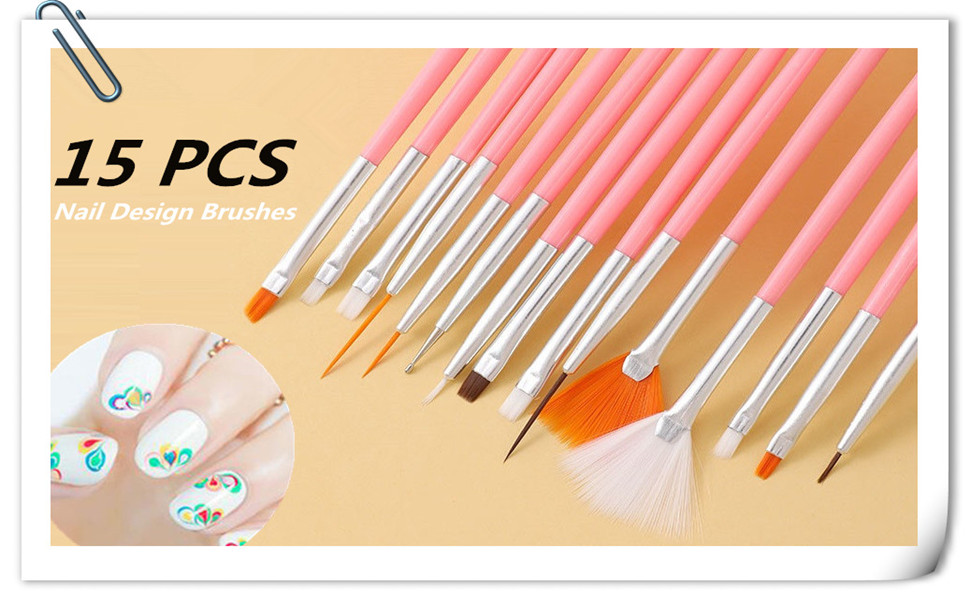 Description Picture 3 of itemYIKOOLIN 31PCS Nail Art Brushes Nail Art Tool Set Double Ended Nail Dotting Tools Nail Dust Brush Acrylic Brush Manicure Tools