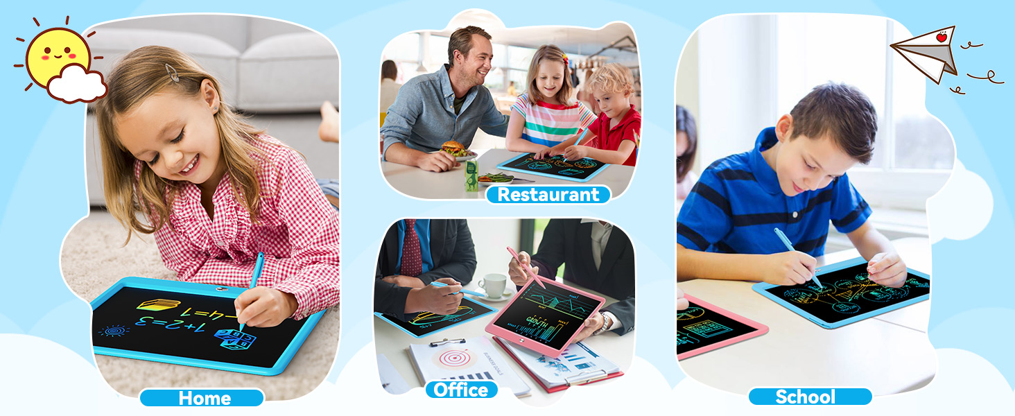 A writing tablet for school that helps students organize their thoughts and homework efficiently, with a user-friendly interface and large display