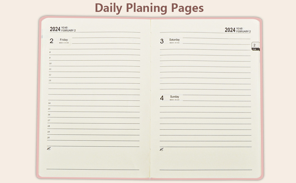 2024 Diary A5 Diary 2024 Moseem 2024 Diary A5 One Page a Day from 2024 January to December,A5