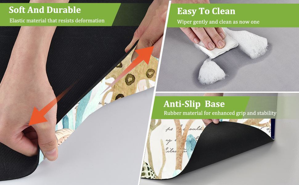 MeeShirer Flowers Washer Dryer Top Cover Mat Dust Cover Pad